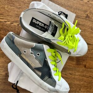 EUC Golden Goose Camo Sabot